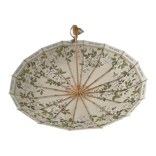 高级复古风！16骨加大加固双人晴雨两用雨伞女折叠太阳伞防紫外线