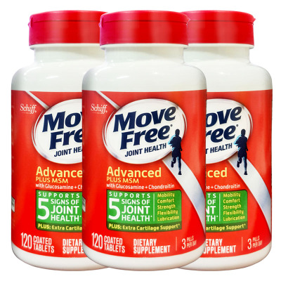 movefree氨糖软骨素绿瓶120粒3瓶