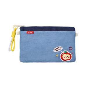 牛仔拼色笔袋可放小卡吧唧多层分隔铅笔盒大容量小众不撞款文具袋初中生高颜值ins风女生2026新款手账收纳包