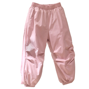 雅鹿儿童羽绒裤中大童保暖加厚男童新款户外女童工装裤冬季长裤