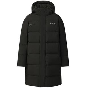 远红外发热FILA斐乐男士长款羽绒服2025冬季新款运动宽松保暖外套