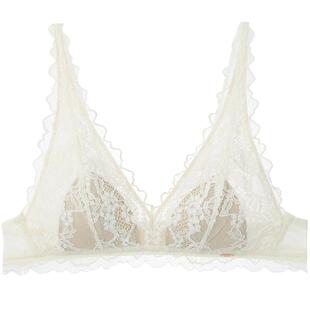 歌瑞尔深V性感内衣女薄款法式纯欲风蕾丝兔耳杯无钢圈美背文胸罩