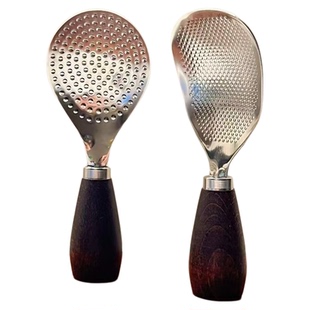 吉美厨可立式胡桃木手柄304不锈钢米饭铲米饭勺可爱小饭勺不粘米