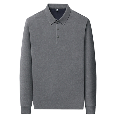 加绒加厚长袖T恤男士商务POLO衫