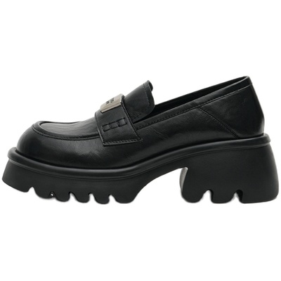 玛速主义厚底乐福鞋粗跟