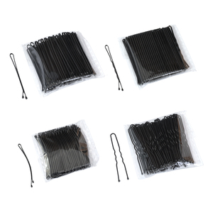 黑色一字夹化妆师专用刘海碎发固定发卡影楼盘发小黑夹女波浪夹子