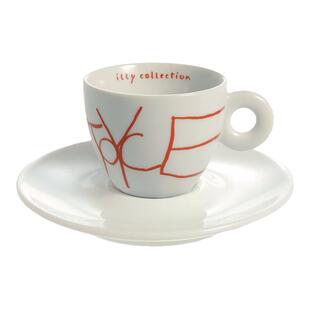 意大利illy咖啡杯2000年大师典藏款MimmoPaladino极简艺术浓缩杯