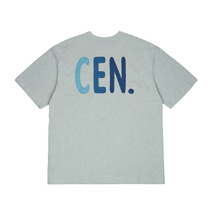 CENLES SS24 日系复古渐变印花短袖T恤男宽松美式休闲纯棉TEE夏季