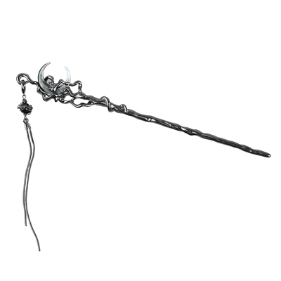 原创设计新中式月亮发簪流苏可拆