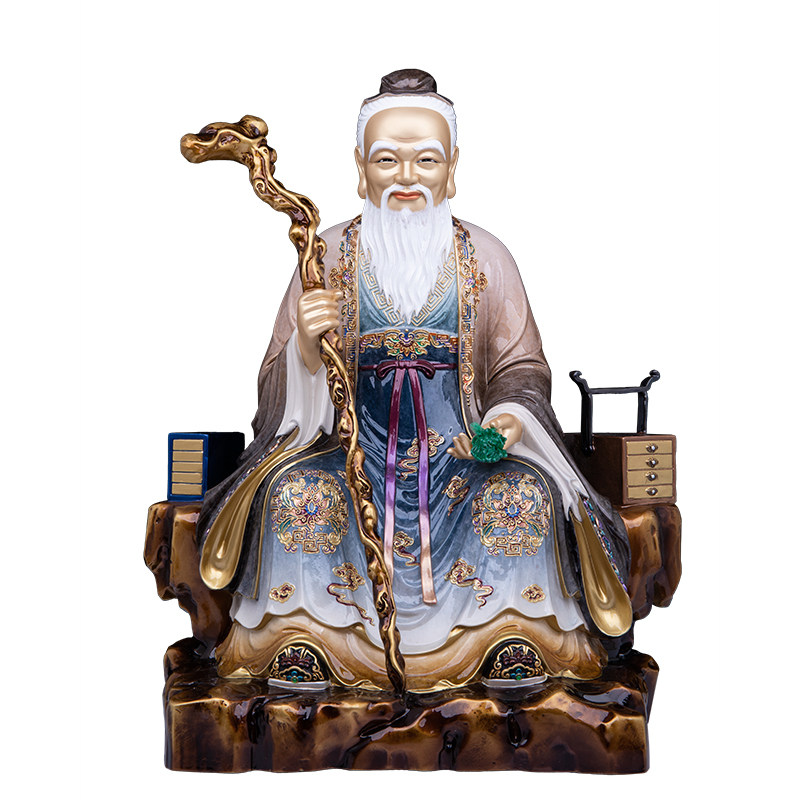 中式铜质中医名家神像摆件