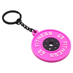 彩色运动健身哑铃大杠铃壶铃水杯杠铃片挂件钥匙扣情侣礼物品吊坠