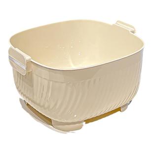 沥水篮家用厨房食品级水槽洗菜盆多功能加厚水果篮蔬菜轻奢收纳篮