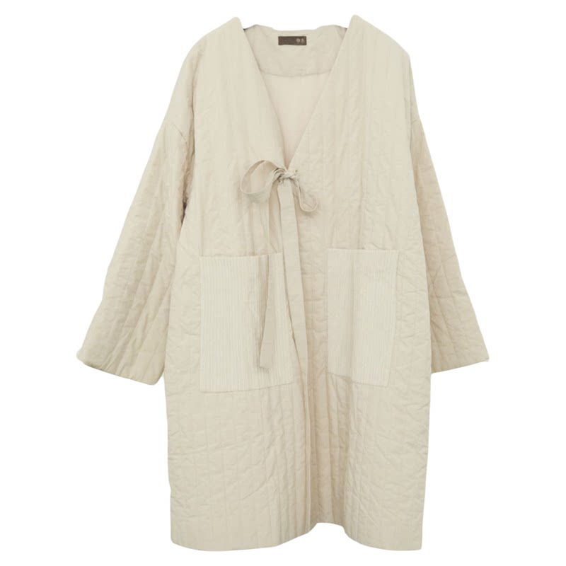 中长款复古宽松系带棉衣汉服