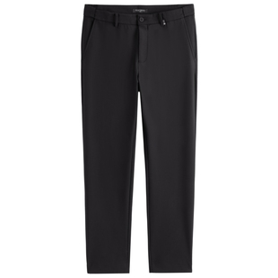 【四面弹】太平鸟男装抗皱休闲裤男冬季新款黑色修身西裤潮