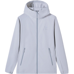 骆驼男装夹克外套男款2026春季新款运动茄克防泼水户外软壳衣男