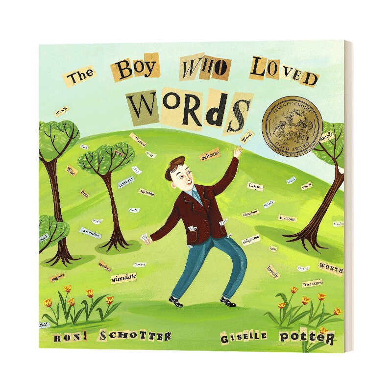 爱言语的男孩 英文原版 The Boy Who Loved Words 精装绘本 美国父母选择奖 英文版 进口英语原版书籍