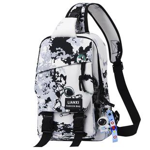 NASA宇航员联名胸包男太空人斜跨包男休闲学生单肩包小背包女挎包