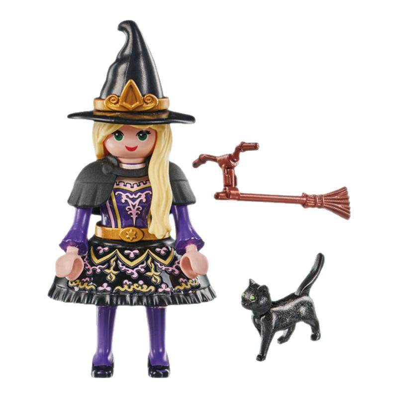 PLAYMOBIL摩比世界女巫与猫儿童玩具微缩人偶模型益智手办71584