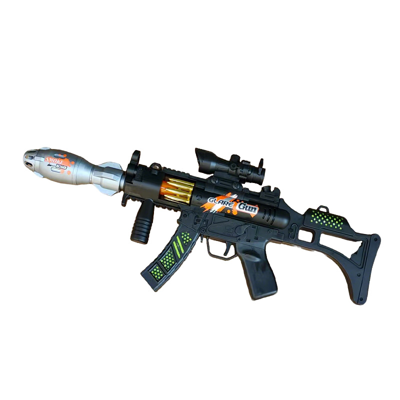 53K电动喷雾玩具枪声光儿童电子枪炫彩冲锋音效灯光震动玩具枪