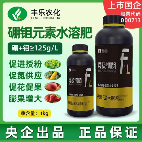 【爆极硼钼】丰乐硼钼叶面肥补钼固氮促花促果籽粒饱满增产提质结