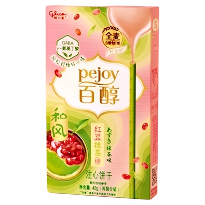 格力高百醇红豆抹茶味注心饼干