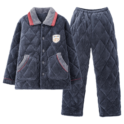 芬腾正品冬季男加厚珊瑚绒夹棉袄