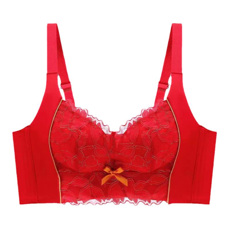 内衣女小胸聚拢夏季薄款无钢圈调整型收副乳防下垂上托显大文胸