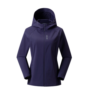 LAFUMA乐飞叶户外春夏Cordura软壳衣女连帽防泼水耐磨运动外套