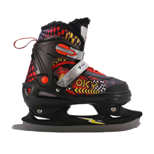 VOKY儿童冰刀鞋可调滑冰鞋花样冰刀鞋男孩冰球鞋女孩保暖冰刀冰鞋