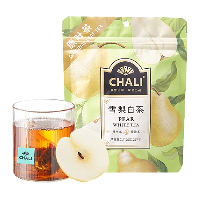 雪梨白茶花果茶chali茶包