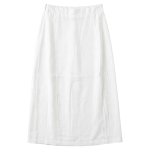 a02半松紧腰直筒a字亚麻半身裙2026夏季文艺直筒极简长裙