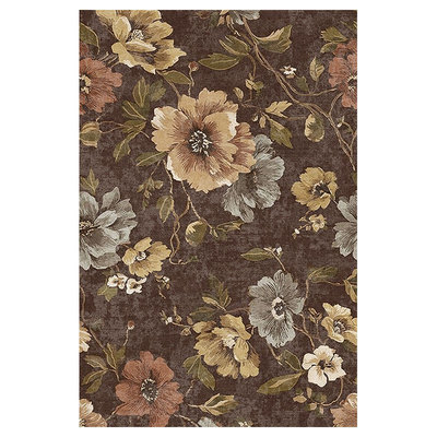 新款复古花卉防滑客厅卧室地毯