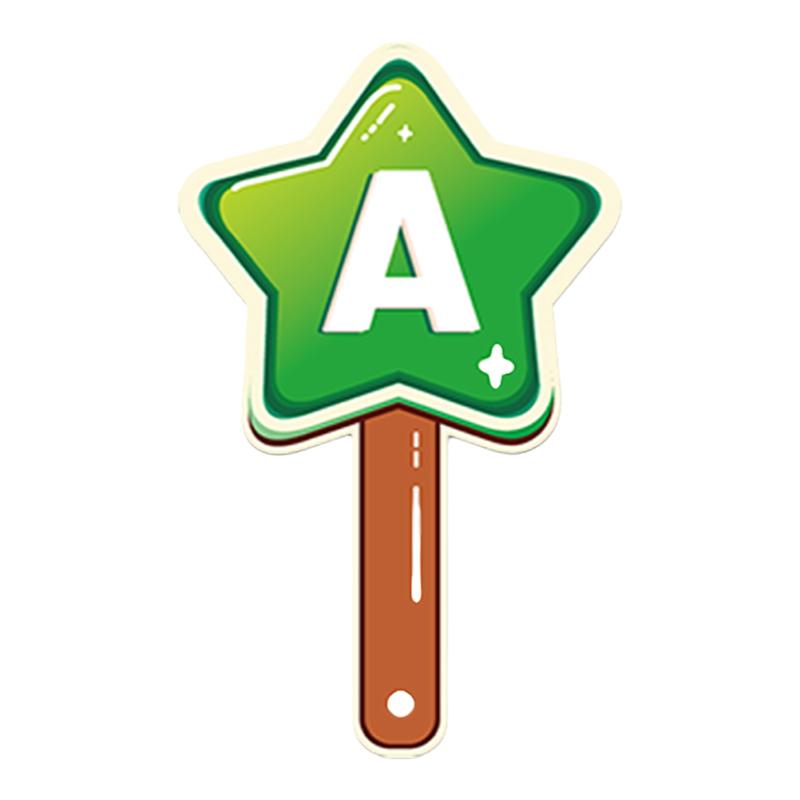 ABCD选择牌手举牌评判手持牌评委打分牌英语课堂游戏道具教学教具