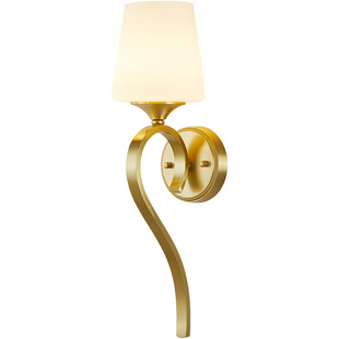 美式壁灯客厅卧室床头灯欧式全铜现代法式轻奢复古楼梯高级墙壁灯