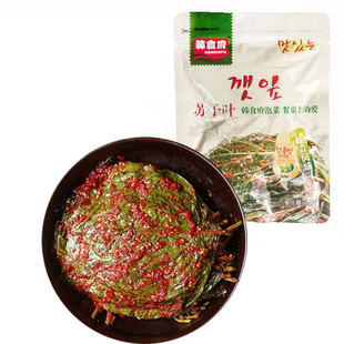 韩食府韩式泡菜苏子叶紫苏叶延边朝鲜族小咸菜下饭菜酱菜250g