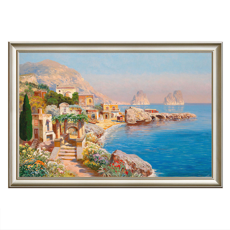 风色意大利风景油画客厅餐厅挂画