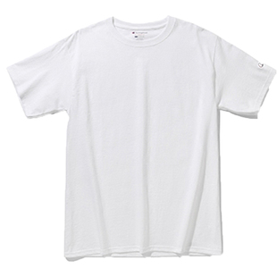美版正品champion 6.1oz 冠军 袖标纯色打底衫 潮流情侣短袖T恤