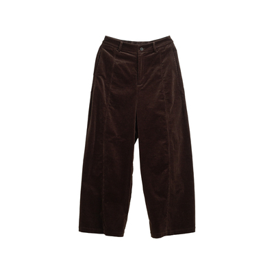 忘城T641座/冬日絮语/秋冬新款棉氨纶混纺复古灯芯绒阔腿裤裤子女