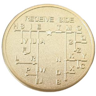 黄铜 电键 CW训练币 莫尔斯电码训练币 业余无线电新手 摩尔斯