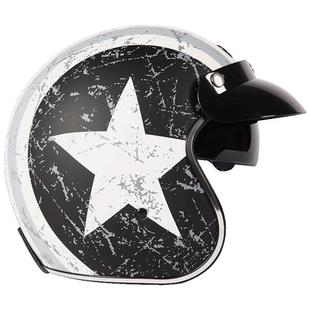 TORC摩托车复古半盔男女四季巡航头盔电动车安全帽3C认证骑行头灰