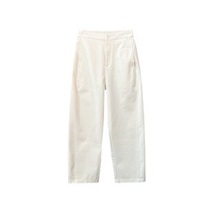 巨显腿直！~！莱赛尔弧形宽松九分休闲裤女春夏高腰九分阔腿裤子