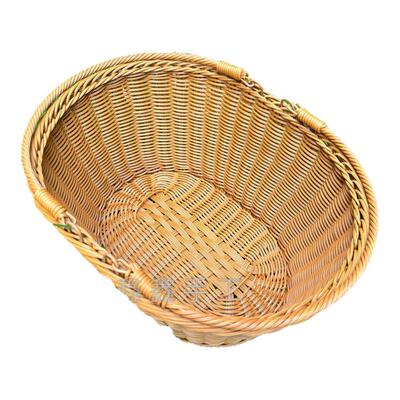 野餐篮子ins户外春游仿藤编大号手提篮买菜购物篮网红田园采摘篮