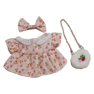 棉花娃娃衣服20cm娃衣女娃的服装和鞋子公仔玩偶公主裙子现货配饰