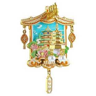 北京颐和园金属冰箱贴定制 故宫南京青岛苏州上海西安博物馆文创