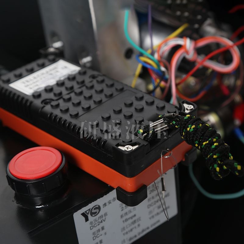 举升机直流DC24V动力单元二路组合油箱无线遥控扫雪车用液压泵站