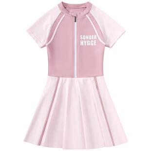 儿童泳衣女孩2026新款中大童连体游泳衣女童学生专业训练游泳装备