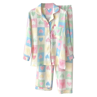 网红多巴胺云朵棉睡衣女款春秋季2026新款长袖长裤套装家居服秋天