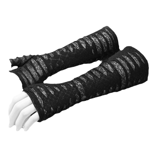 暗黑风格镂空露指手套男款春秋薄款防晒防紫外线哥特日常骑行袖套