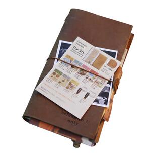 秋刀鱼TN瑕疵捡漏手账本 微疵特卖活页本子 复古旅行者牛皮笔记本