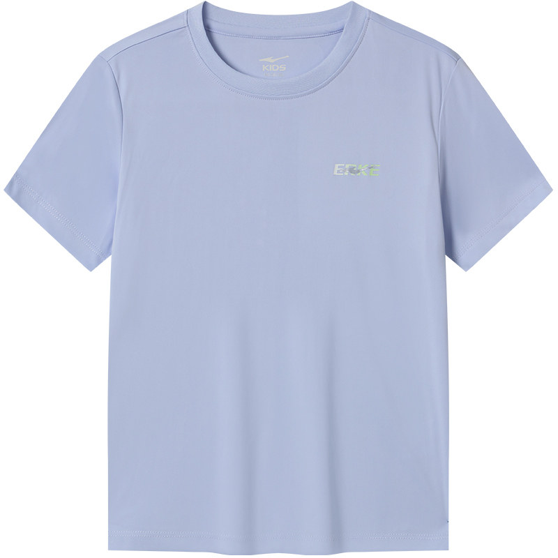 鸿星尔克童装儿童短袖T恤女童夏季防晒速干衣学生中大童运动上衣